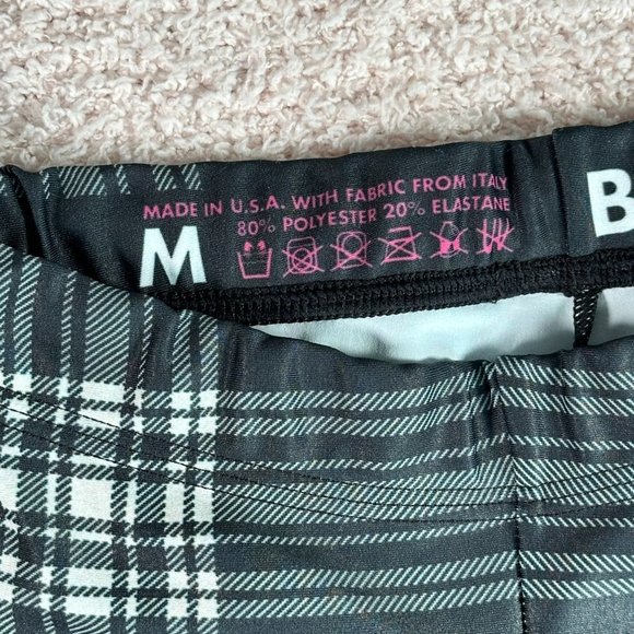 Bombshell Sportswear Black and White Plaid Leggings - Picture 4 of 9